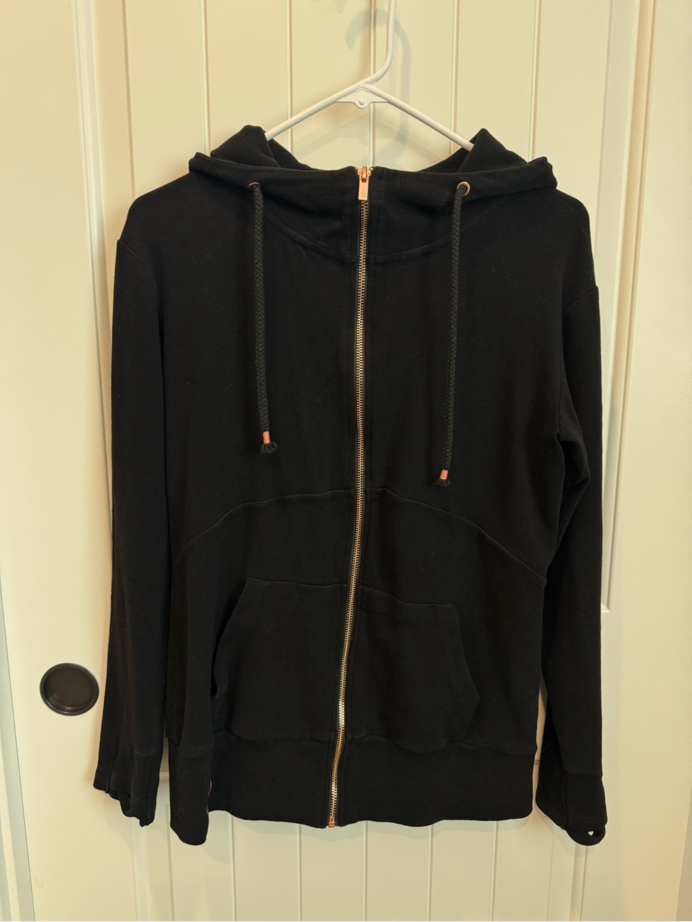 AMPERSAND AVE Black Zip-Up Hoodie Jacket